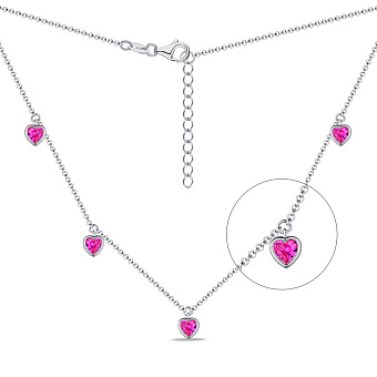 Серебряное колье с альпинитами (арт. 7507/2115амлн)