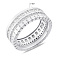 Серебряное широкое кольцо с фианитами (арт. 7501/8684) – изображение 2
