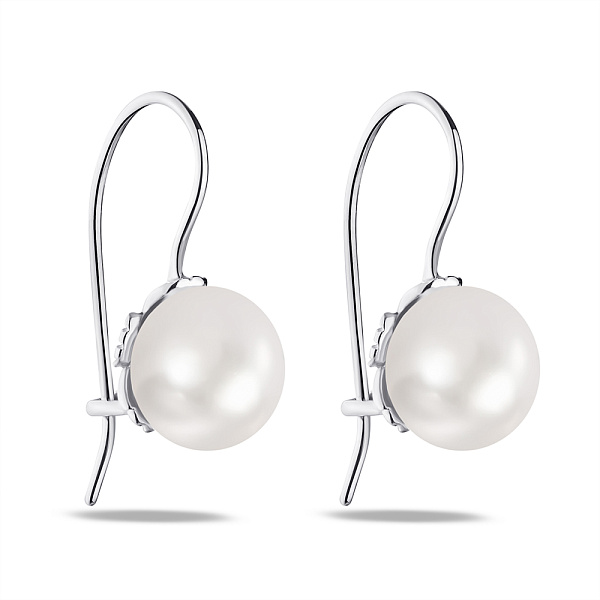 Серебряные серьги с жемчугом (арт. 7502/С2Ж/257) – изображение 1