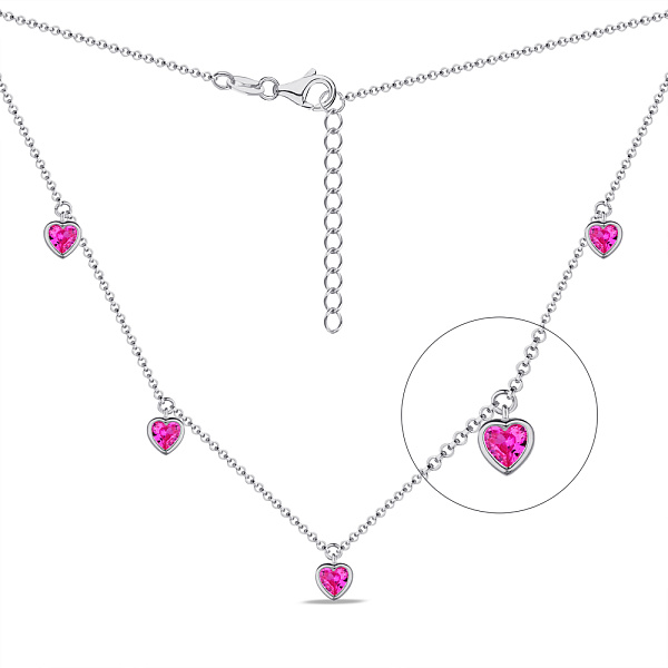 Серебряное колье с альпинитами (арт. 7507/2115амлн) – изображение 1