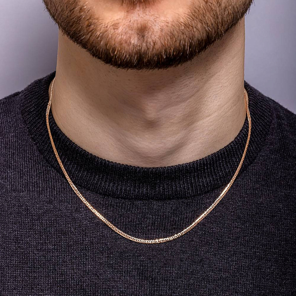 Ланцюжок з червоного золота в плетінні Ромб (арт. ц303006п) – зображення 2