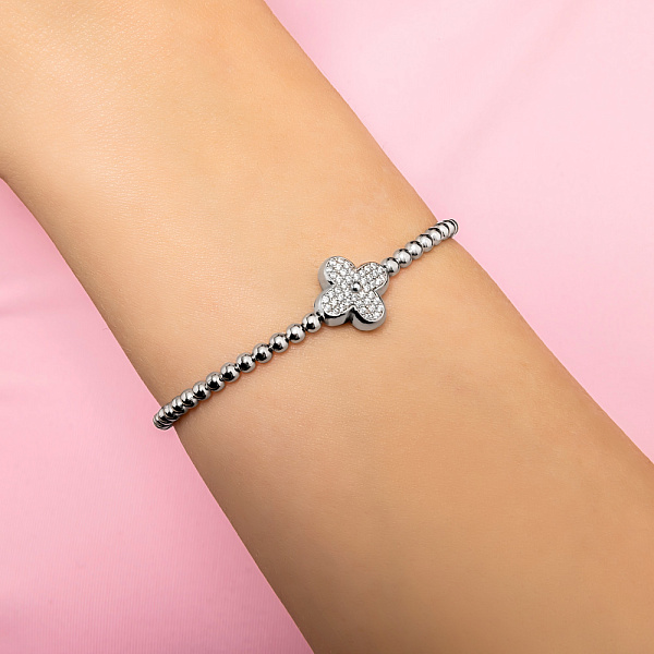 Серебряный браслет Клевер (арт. 7509/4365/1) – изображение 2