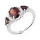 Срібна каблучка з гранатом і фіанітами (арт. 7501/2062721Г) – зображення 1