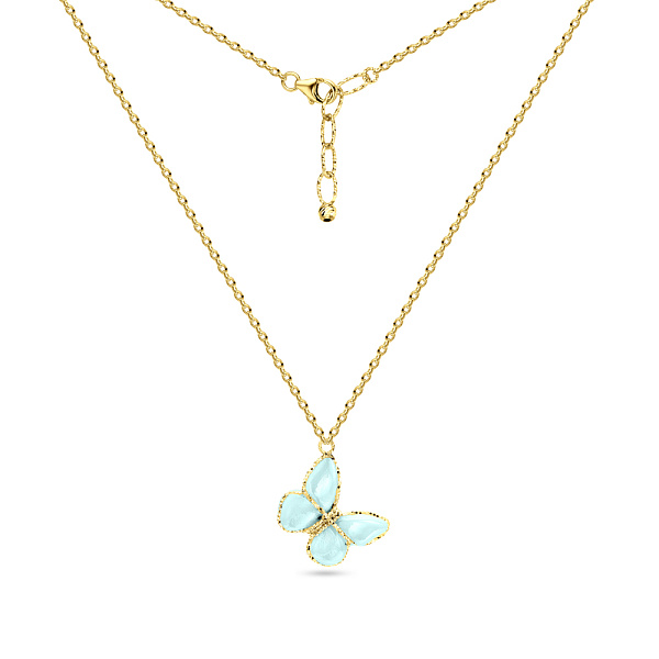 Золоте кольє Francelli з метеликом з кераміки (арт. 352369жкмг) – зображення 2