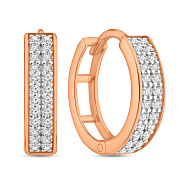 Золотые серьги конго с фианитами (арт. 110292)