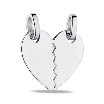 Серебряный подвес Сердце для двоих Trendy Style (арт. 7503/4019)