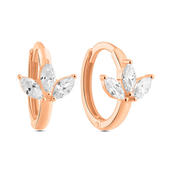 Детские золотые серьги с фианитами (арт. 1101092) – изображение 1