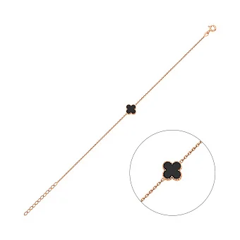 Золотий браслет з оніксом (арт. 326917/8о)