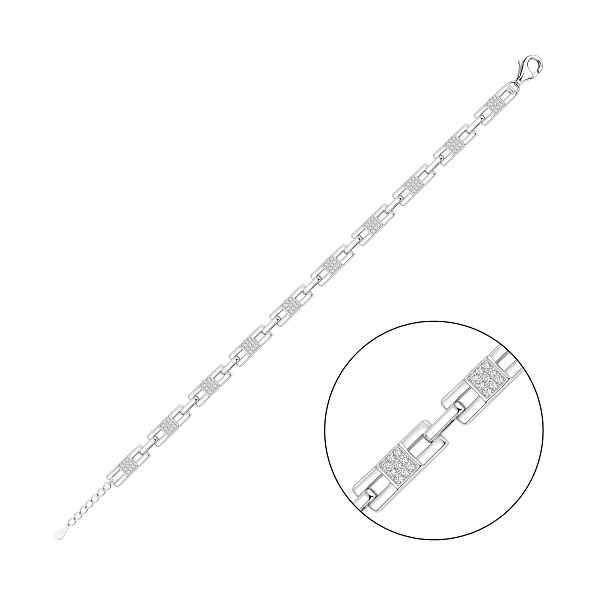 Серебряный браслет с фианитами (арт. 7509/5513) – изображение 1