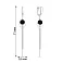 Серебряные длинные серьги с черным ониксом (арт. 7502/10175о) – изображение 2