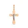 Крестик из красного и белого золота (арт. 514502) – изображение 1