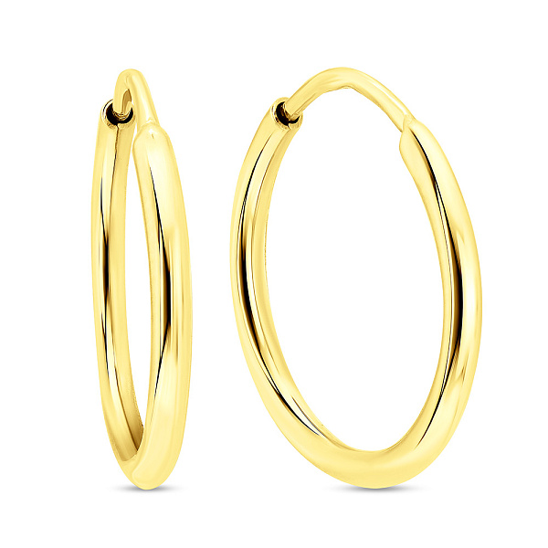 Золотые серьги-кольца (арт. 122600/15ж) – изображение 1