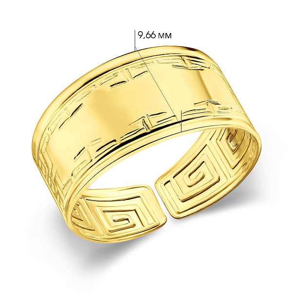 Золотое кольцо без камней (арт. 156274ж) – изображение 3