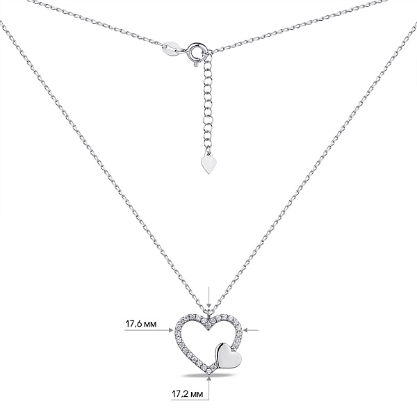 Колье из серебра Сердце (арт. 7507/2051) – изображение 3