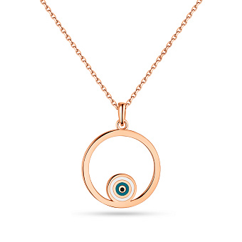 Фото Кольє з червоного золота з емаллю (арт. 352183е)