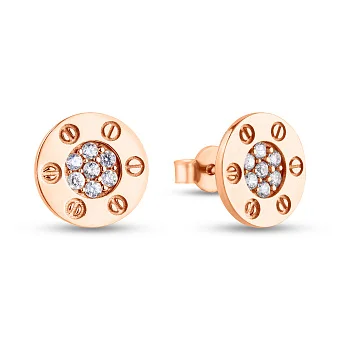 Золоті сережки-пусети (арт. 107315/10)