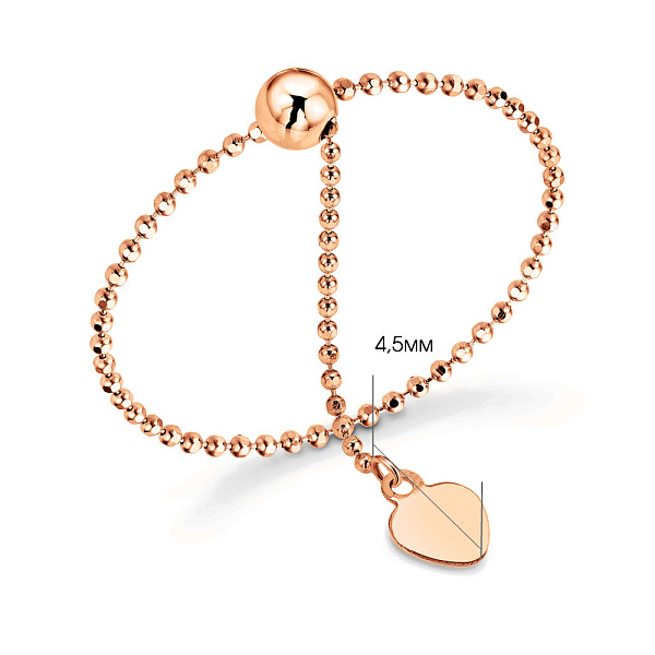 Кольцо Fly из золота с подвеской на цепочке (арт. 155784) – изображение 2