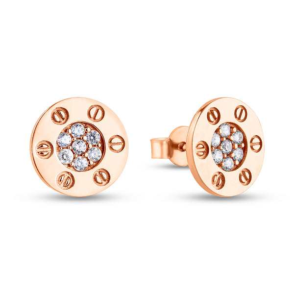 Золоті сережки-пусети (арт. 107315/10) – зображення 1