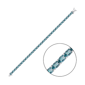 Серебряный браслет с альпинитами (арт. 7509/3740аз)