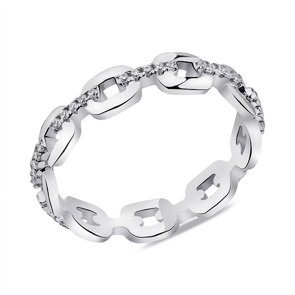 Кольцо из серебра с фианитами (арт. 7501/6337) – изображение 1