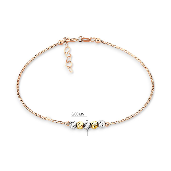 Золотий жіночий браслет Orbit (арт. 323334кжб) – зображення 3