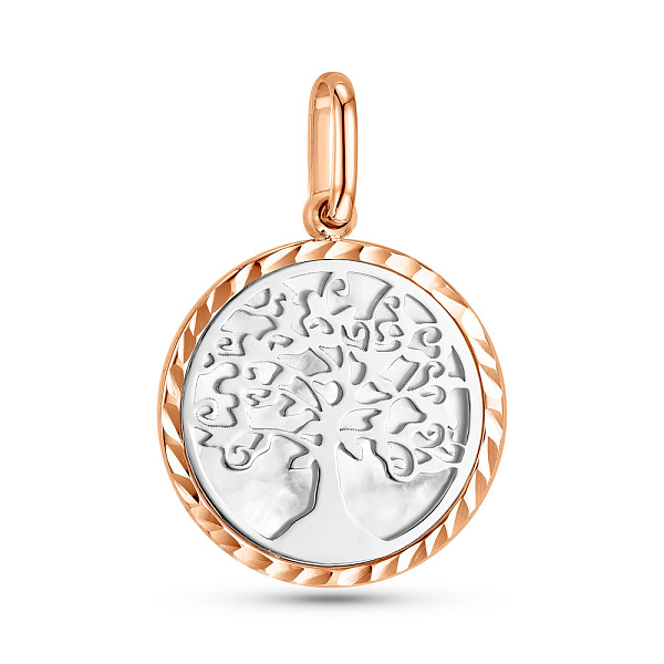 Золотий кулон Дерево життя з перламутром (арт. 424912кбп) – зображення 1