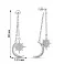 Серебряные серьги-трансформеры с фианитами (арт. 7518/С2Ф/1473) – изображение 2
