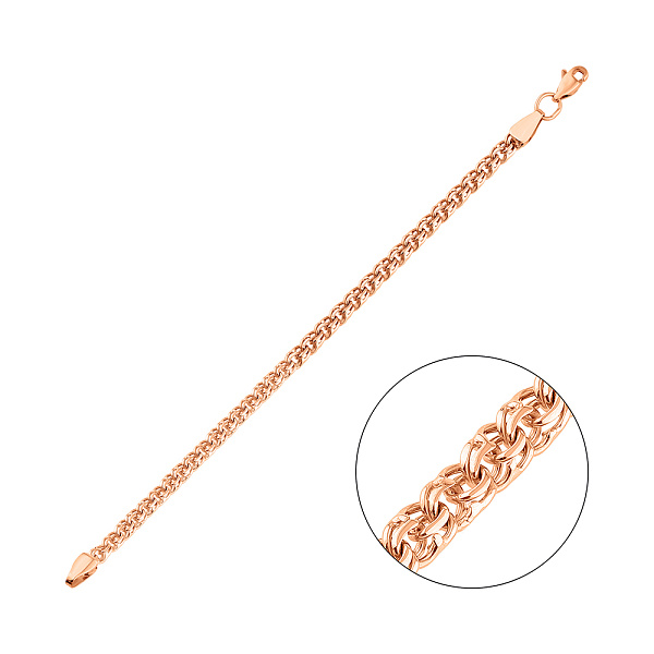 Золотий браслет плетіння Бісмарк (арт. 31/2040) – зображення 1