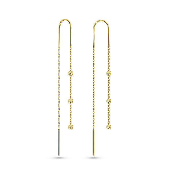 Серьги-протяжки из желтого золота (арт. 110720ж) – изображение 1