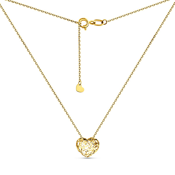 Кольє з жовтого золота Серце (арт. 360208ж) – зображення 2