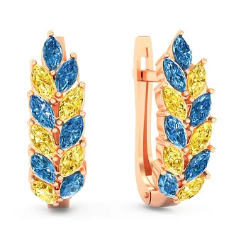 Золоті сережки Колосок (арт. 111339гж)