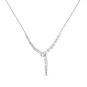 Фото Серебряное колье Змея с фианитами (арт. 7507/2467)