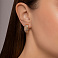 Серьги из красного золота с фианитами (арт. 1092097) – изображение 2