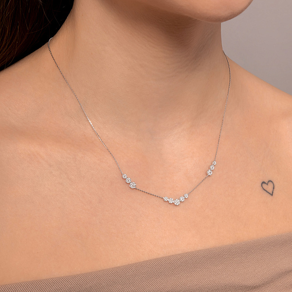 Золотое колье с бриллиантами (арт. Ц341648060б) – изображение 3