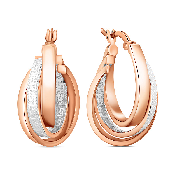 Золотые серьги-кольца без камней (арт. 105206/25кб) – изображение 1