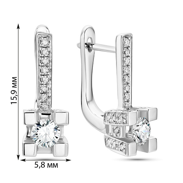 Золоті сережки з діамантами  (арт. С28113080б) – зображення 5
