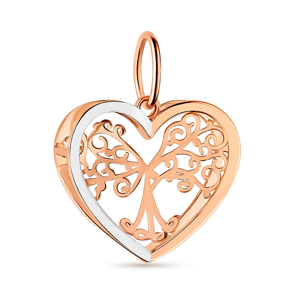 Подвес из золота с родированием без камней (арт. 424403р) – изображение 1