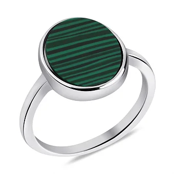 Серебряное кольцо с малахитом (арт. 7501/6796млх)