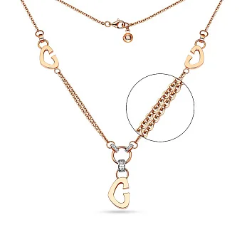 Колье из красного золота с фианитами (арт. 351514)