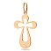 Золотая подвеска-крестик с фианитом (арт. 424135) – изображение 1