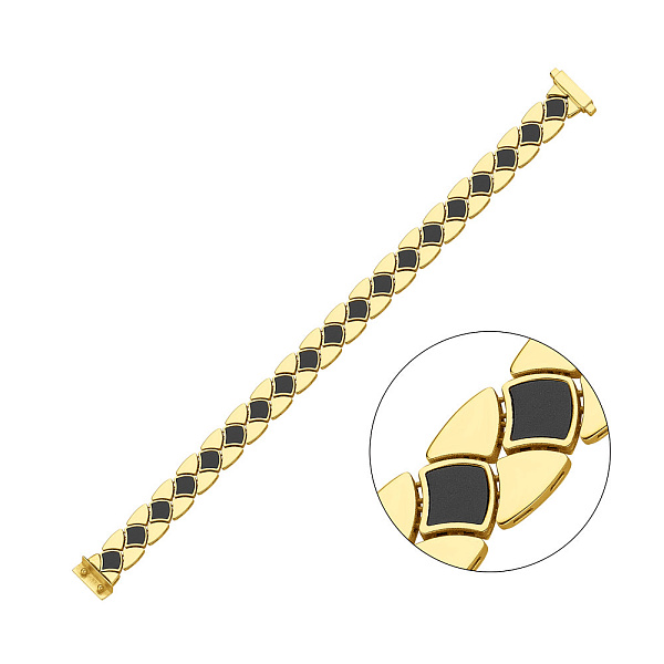 Золотий браслет Francelli з оніксом (арт. 326828жо) – зображення 1