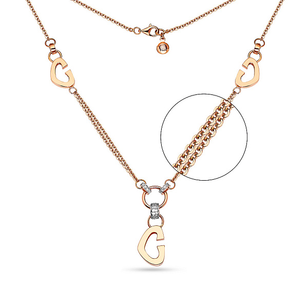 Кольє з червоного золота з фіанітами (арт. 351514) – зображення 1