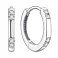 Срібні сережки-кільця з фіанітами (арт. 7502/9979/10) – зображення 1