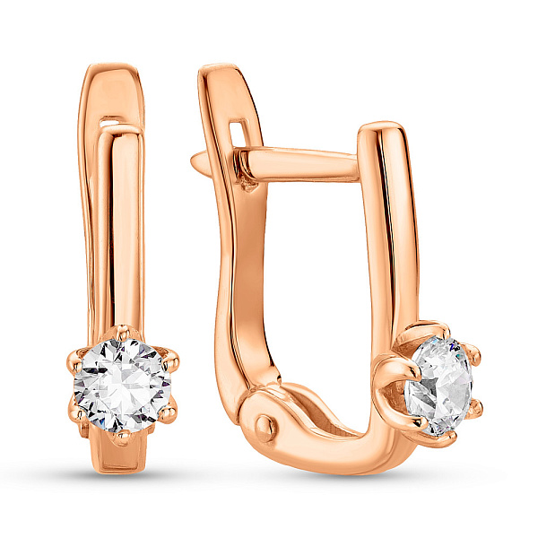 Золоті сережки з фіанітами (арт. 2109111101) – зображення 1