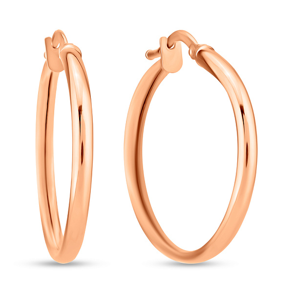 Сережки-кільця з червоного золота (арт. 100742/20) – зображення 1