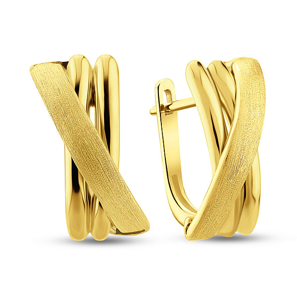 Серьги из желтого золота (арт. 108713жм) – изображение 1