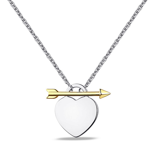 Серебряное колье Сердце (арт. 7507/1586бж) – изображение 1