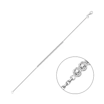 Браслет з білого золота з діамантами (арт. 4108177202)