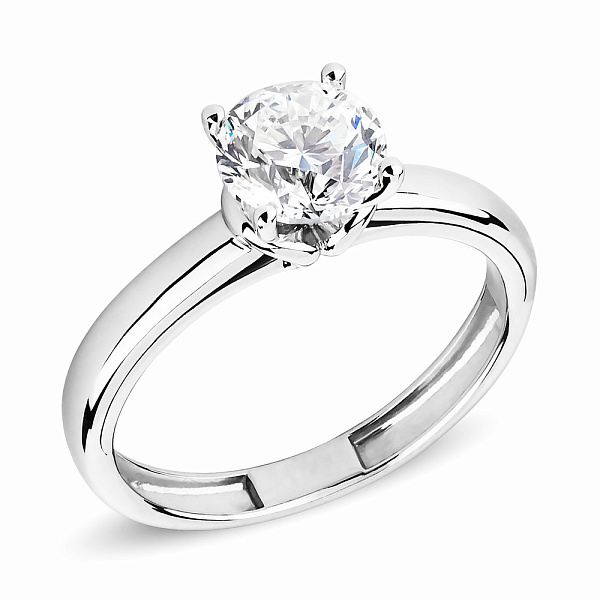 Золотое кольцо с бриллиантом (арт. К01118009046б) – изображение 4