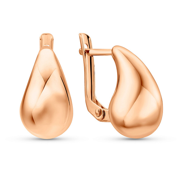 Золотые серьги Капля (арт. 1091438) – изображение 1